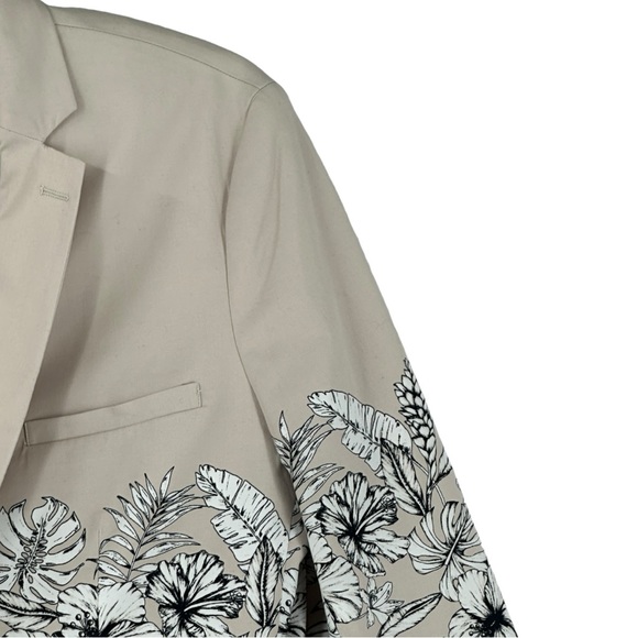 INC International Concepts Men’s Floral Print 2-Button Blazer Stone Size XL - Picture 7 of 15